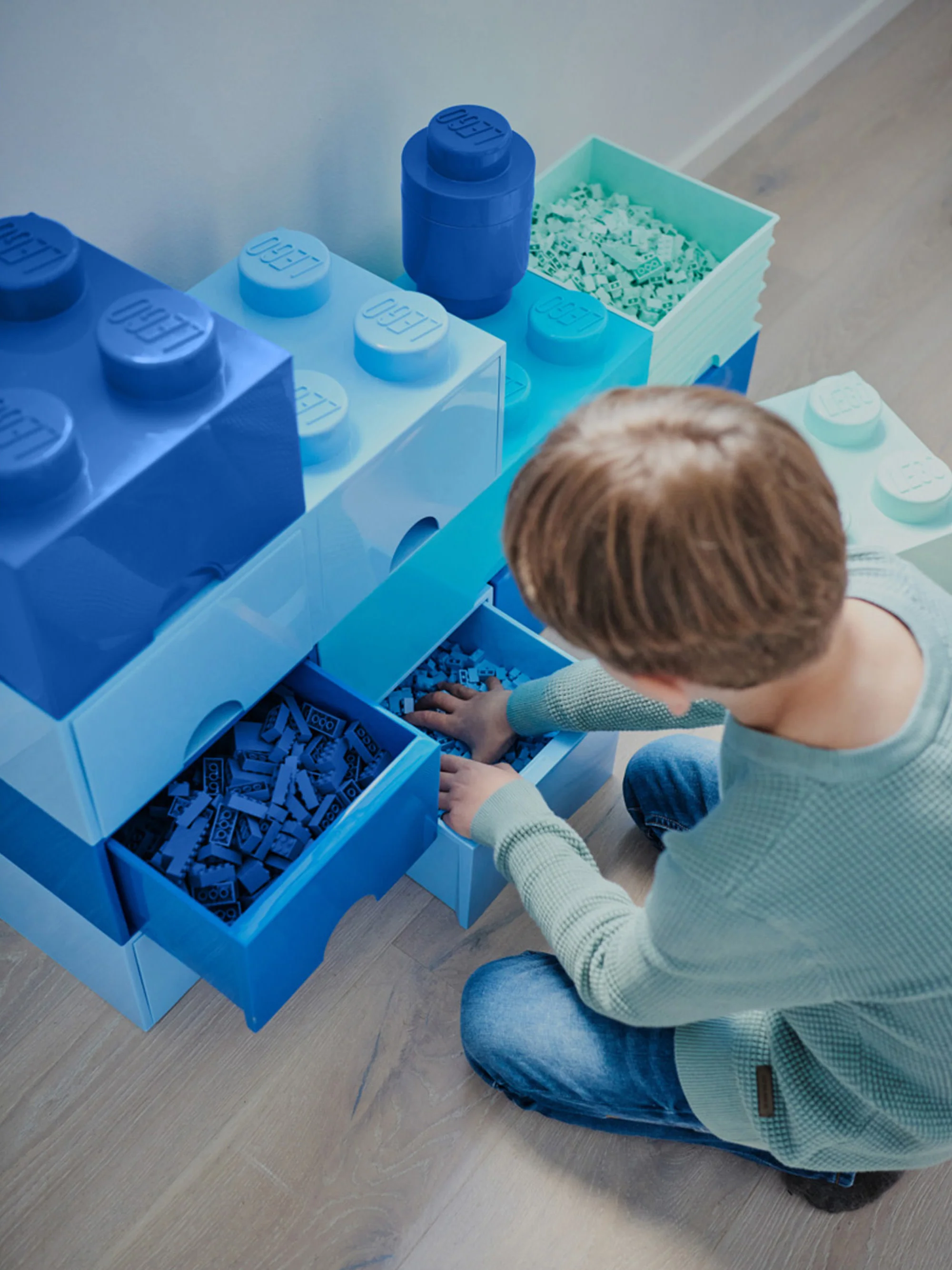 Kinder-LEGO?-Aufbewahrungsschubladen Brick mit 8 Noppen