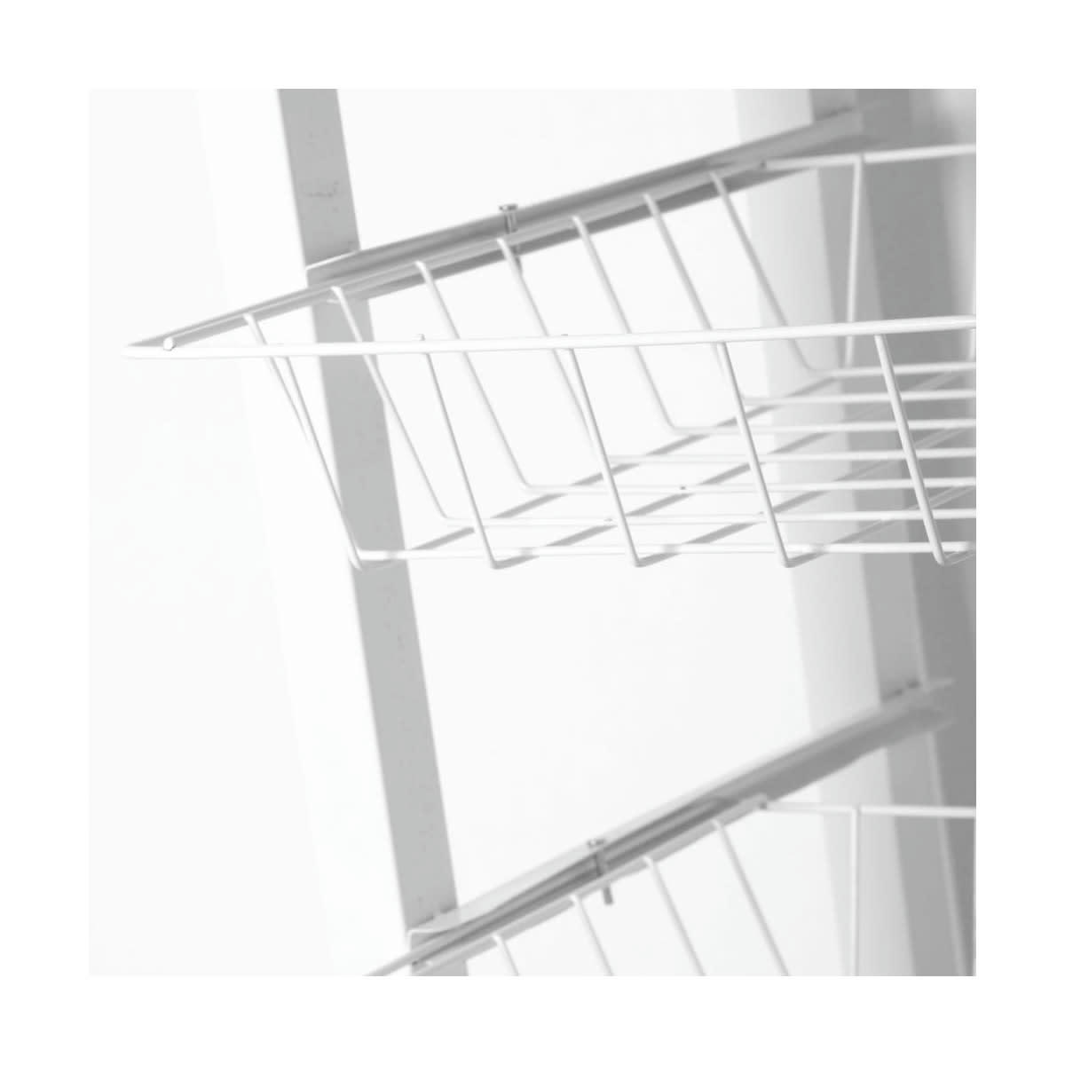 MÉTAL - Desserte de cuisine en métal blanc 39x36x81,5cm