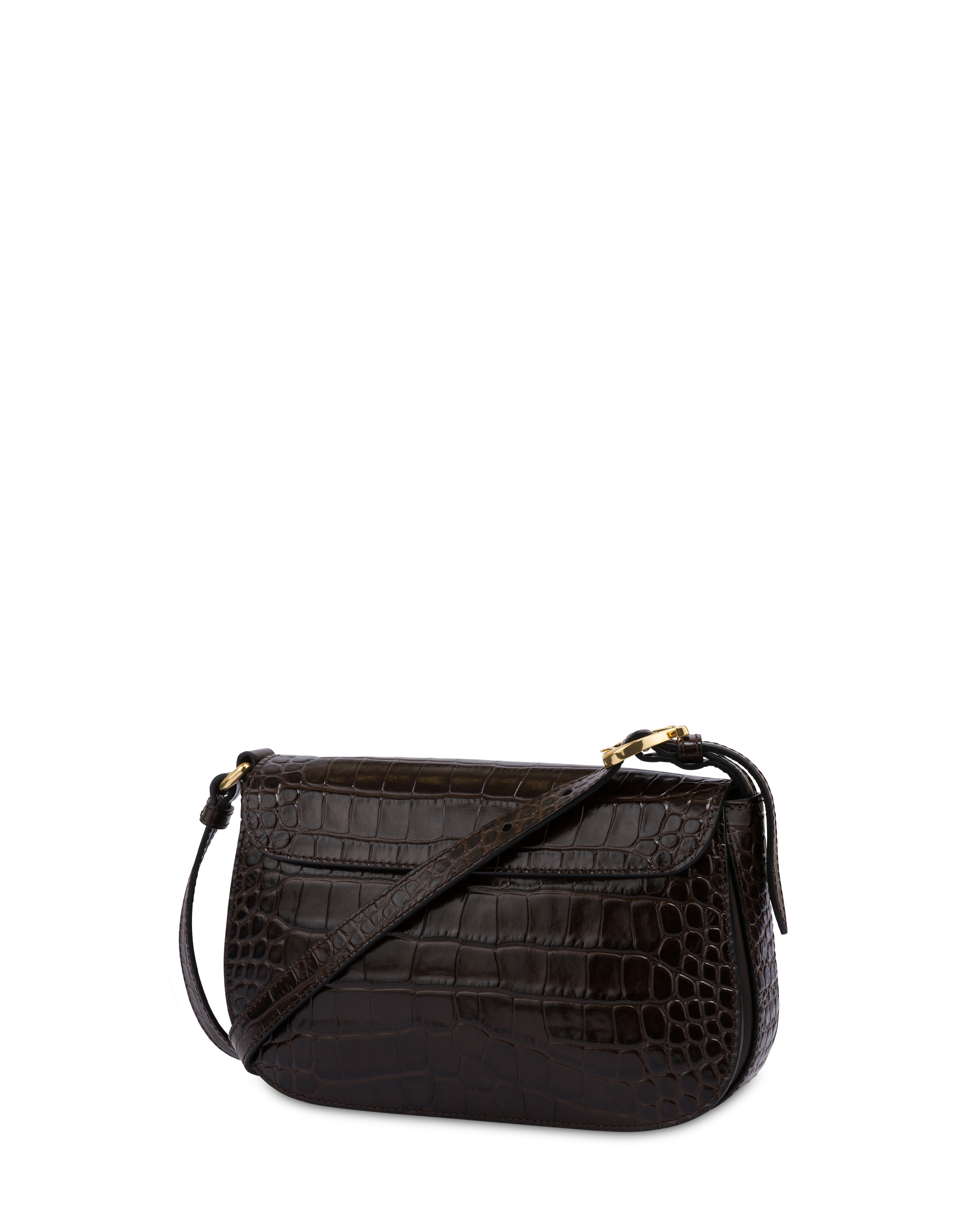 Crossbody Bag Fence In Stampa Cocco T.moro/t.moro