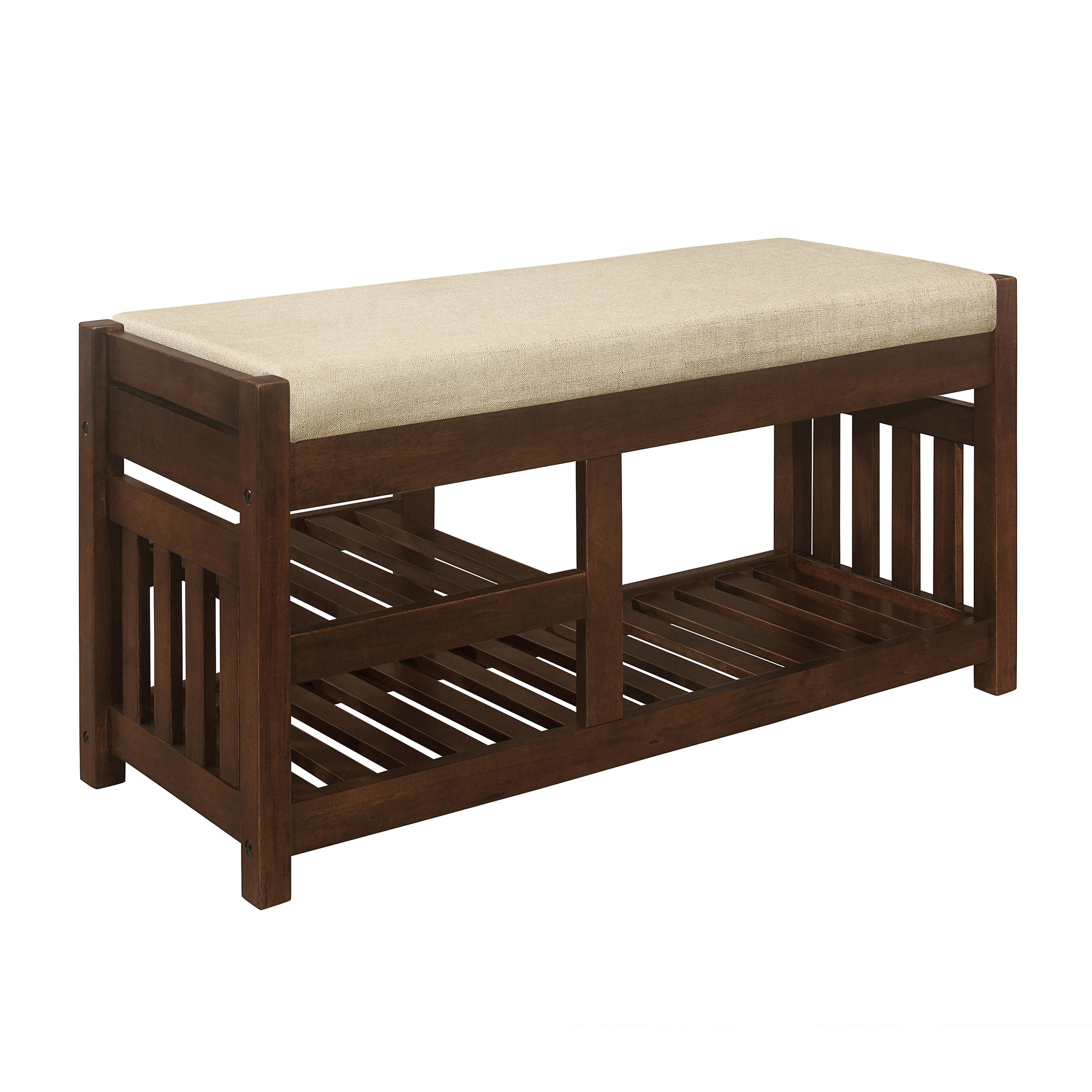 Amara Wood Storage Bench with Cushion