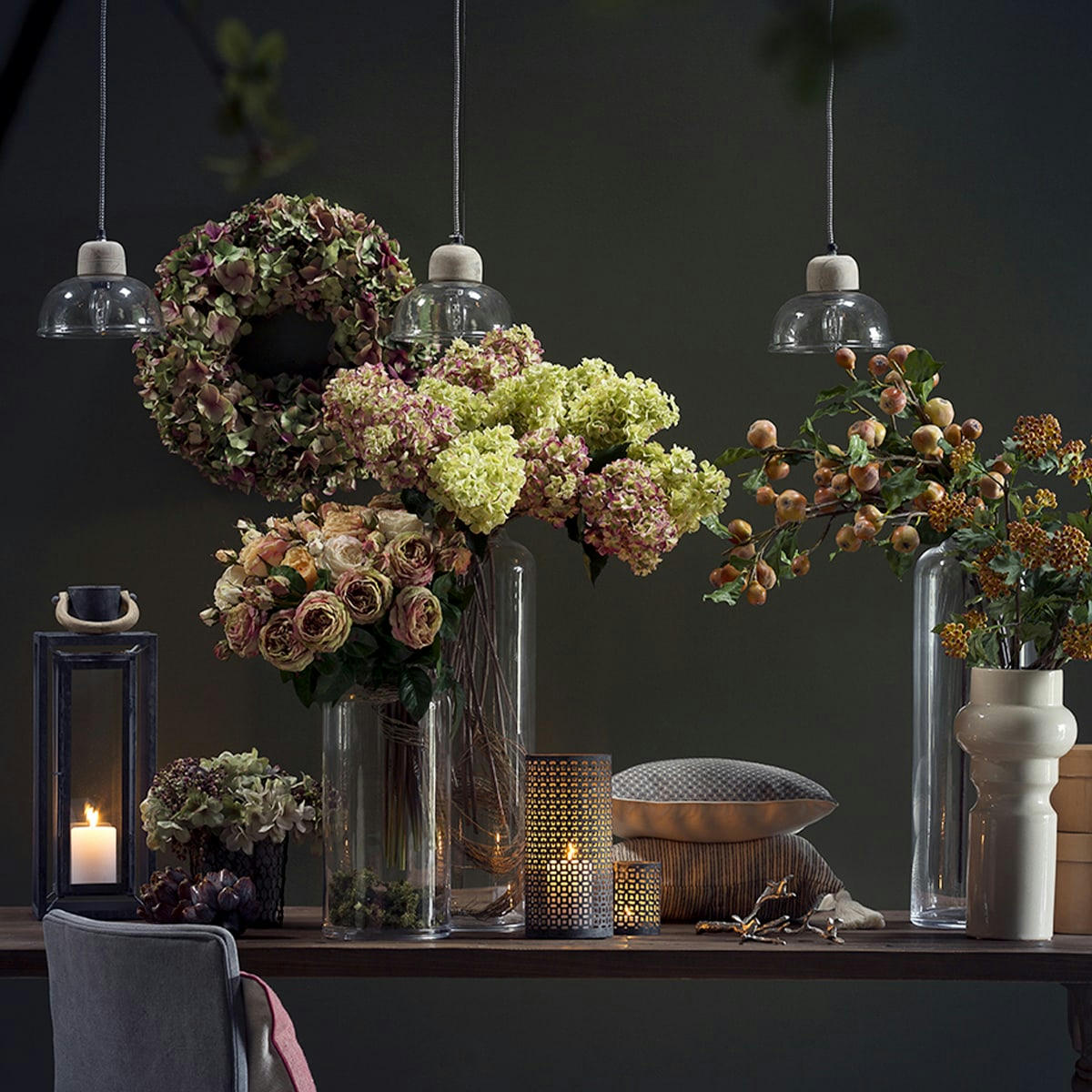 LYLIA - Hortensia artificielle Lylia H59cm