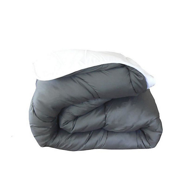 ABEIL Couette Bicolore - 220 x 240 cm - Blanc et gris