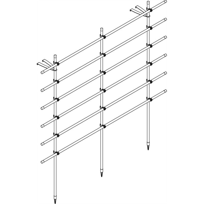 Växtspaljé, svart 200x200 cm