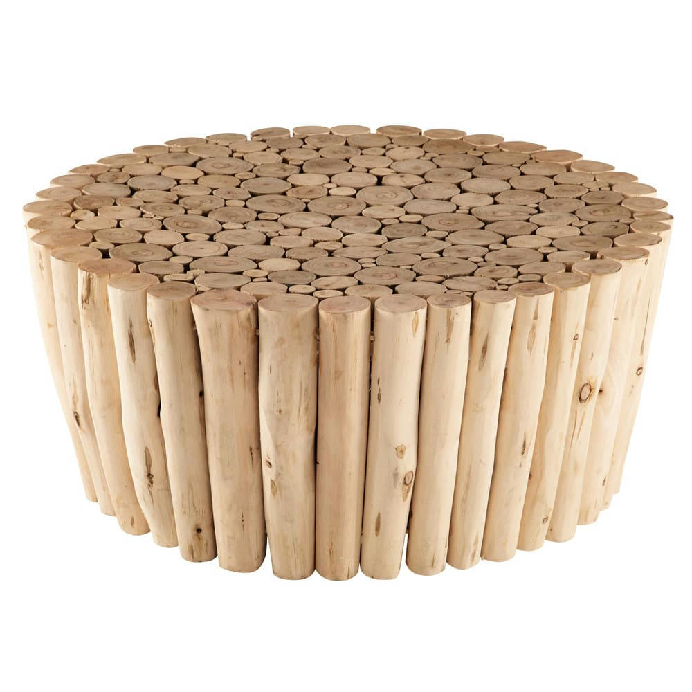 Robinson - Bout de canapé en bois d'eucalyptus
