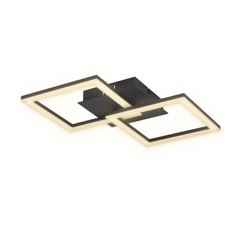 Plafonnier LED Huerta noir RGB 2100 lm 19,6 W EGLO