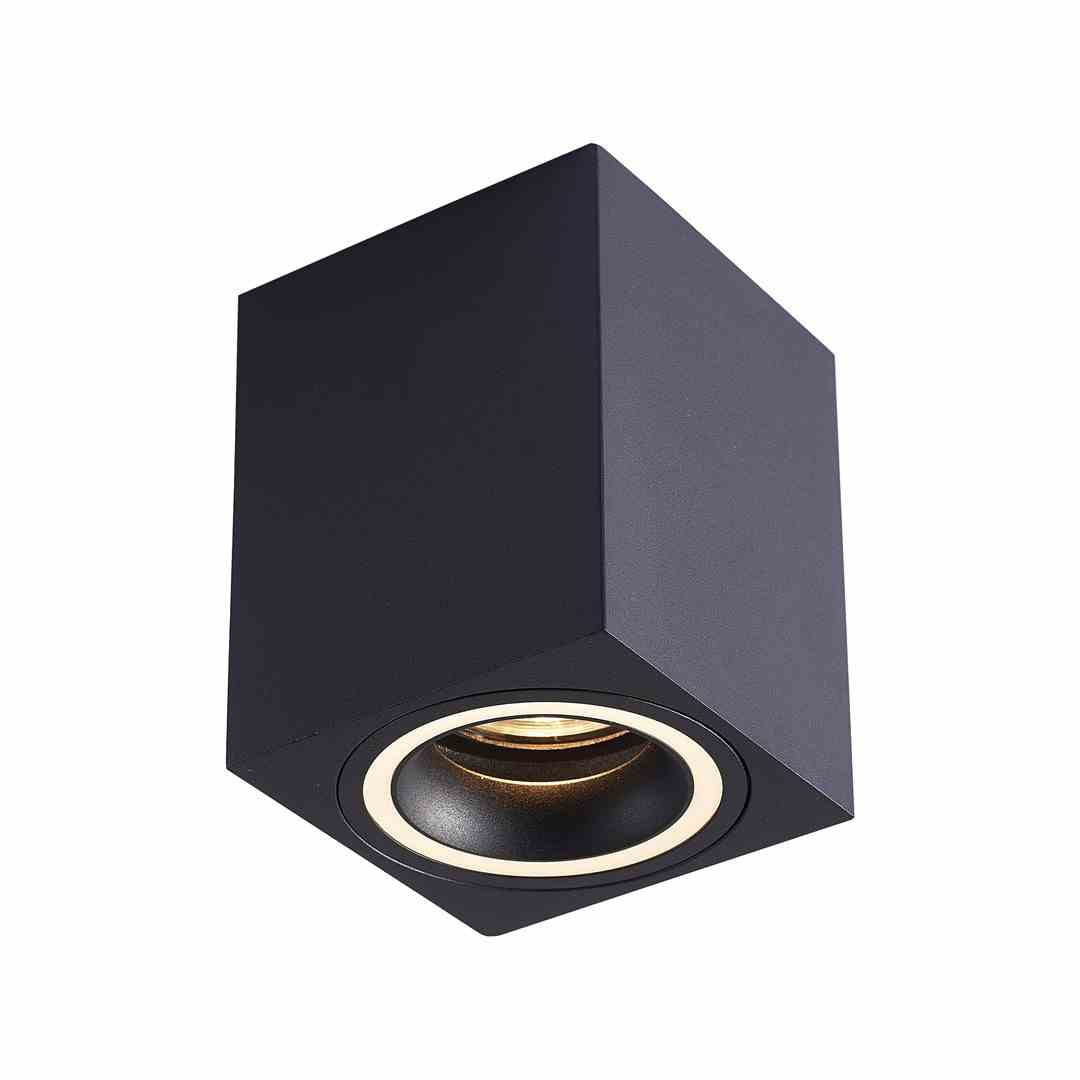 Spot kwadratowy czarny BIMA 1xGU10x40W wym:10x8x8cm IP20 Eko-Light