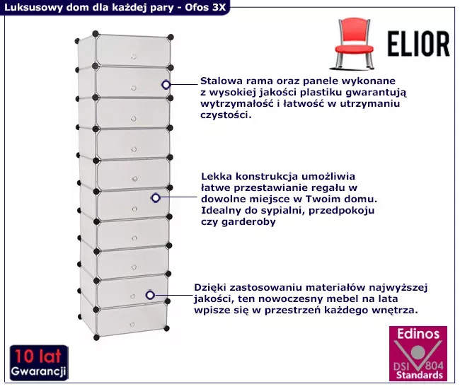 Wysoka szafka na buty - Sarren