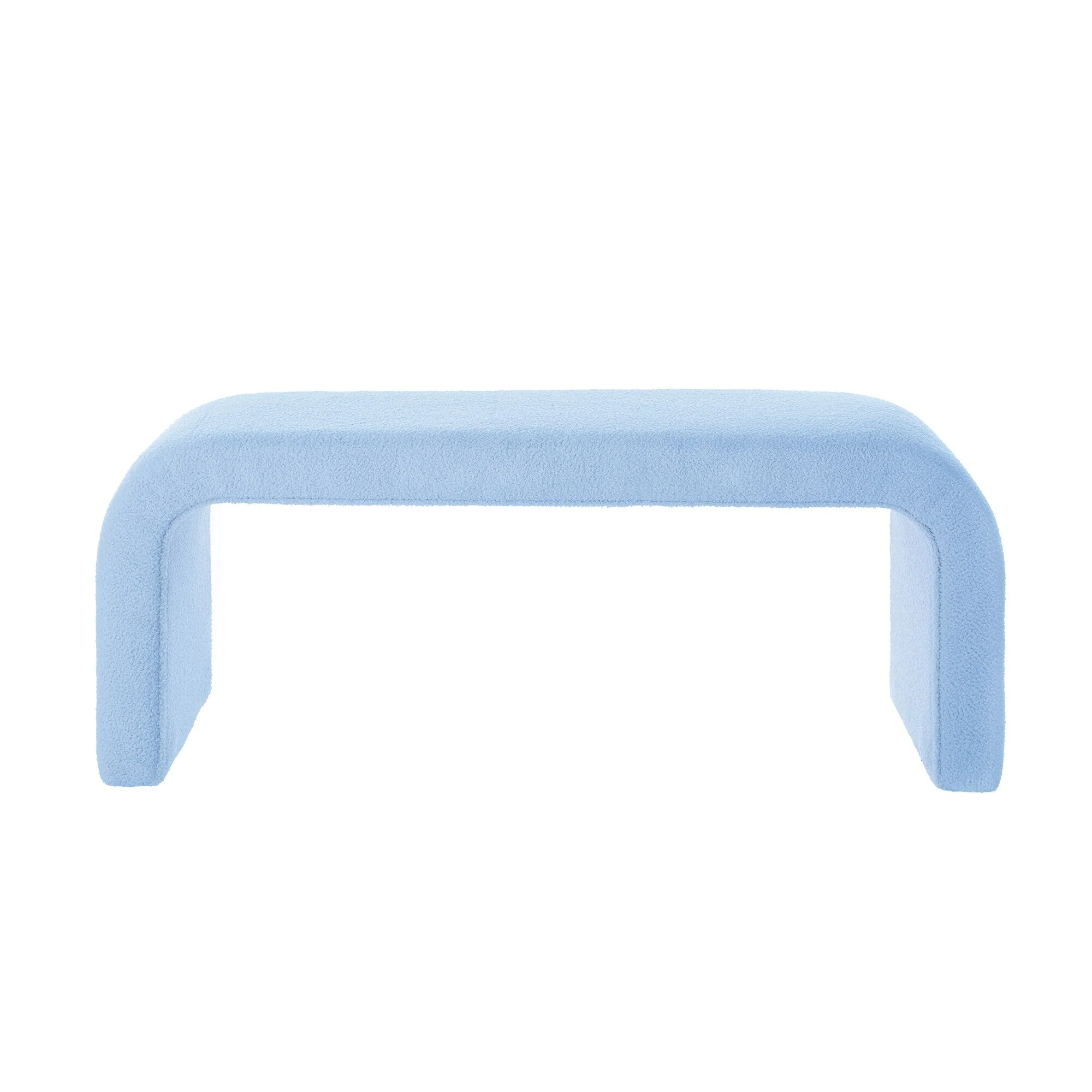 Set of 3 U-Shaped Modern Bench Teddy Ottoman Bench