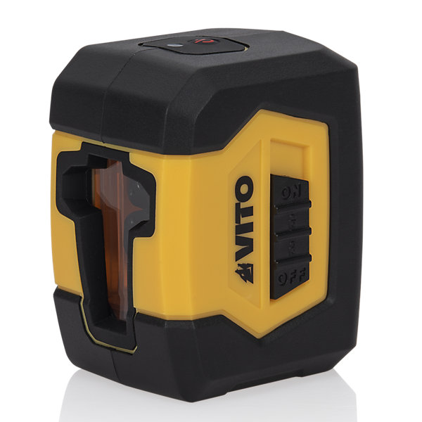 Niveau Laser de poche 2 lignes Vertes Portée 20 m VITO Intérieur extérieur 2 piles fournies