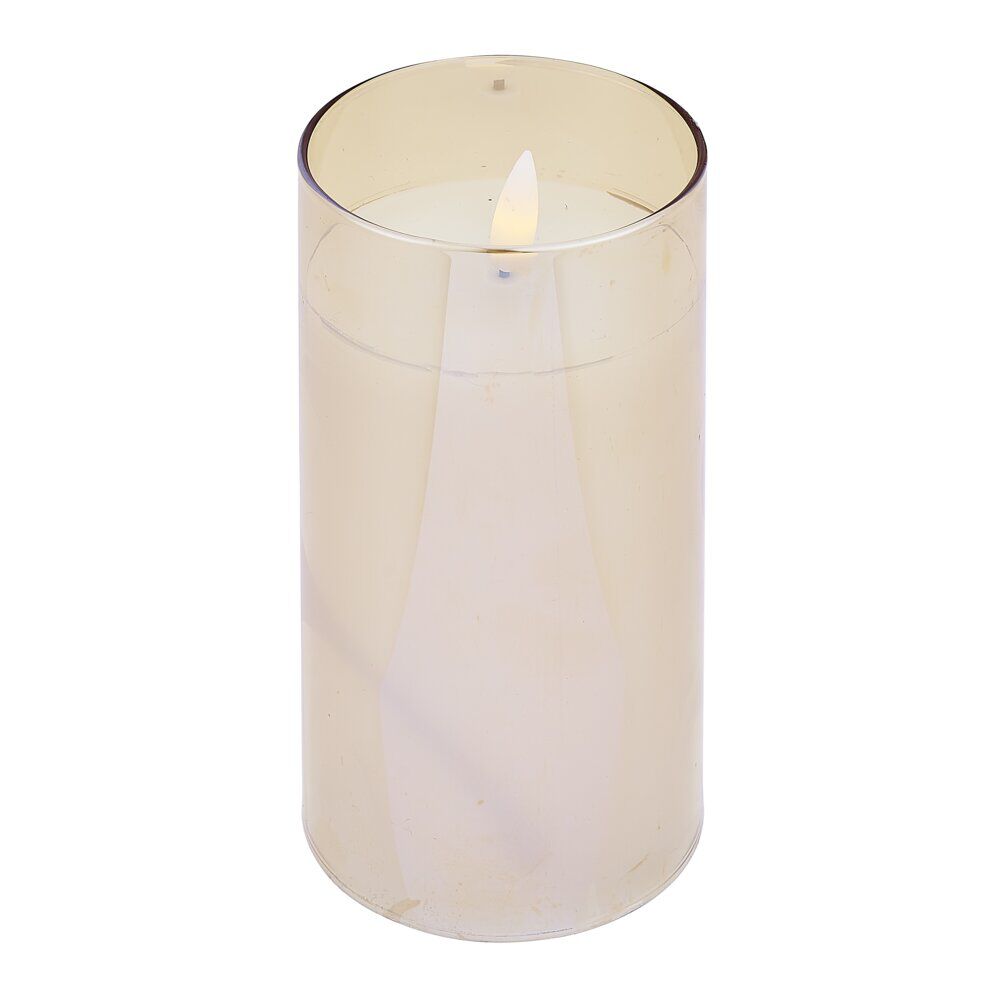 Bougie à LED doré Ø7,5xH10cm x3