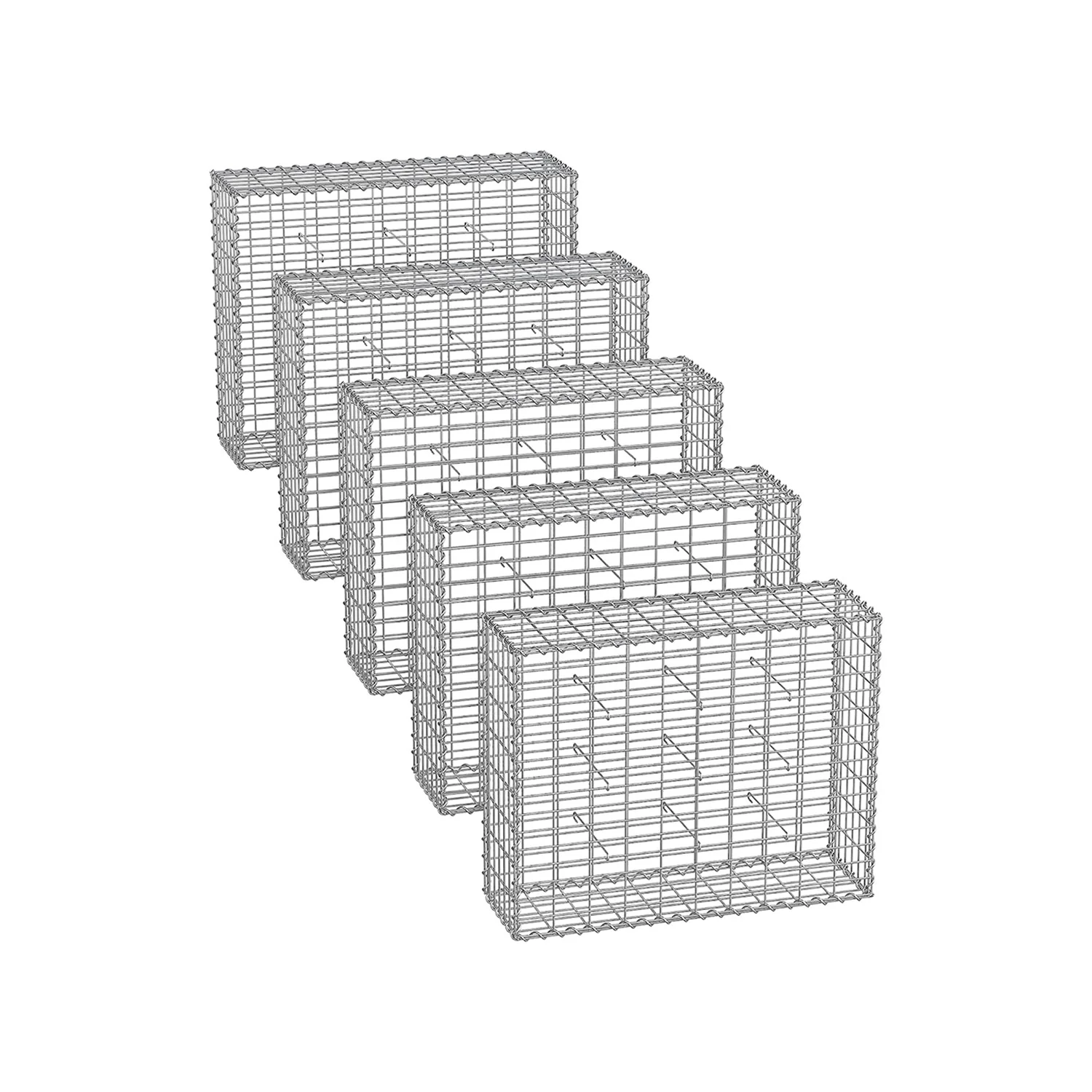 Gabion pour pierre antirouille (Lot de 5)