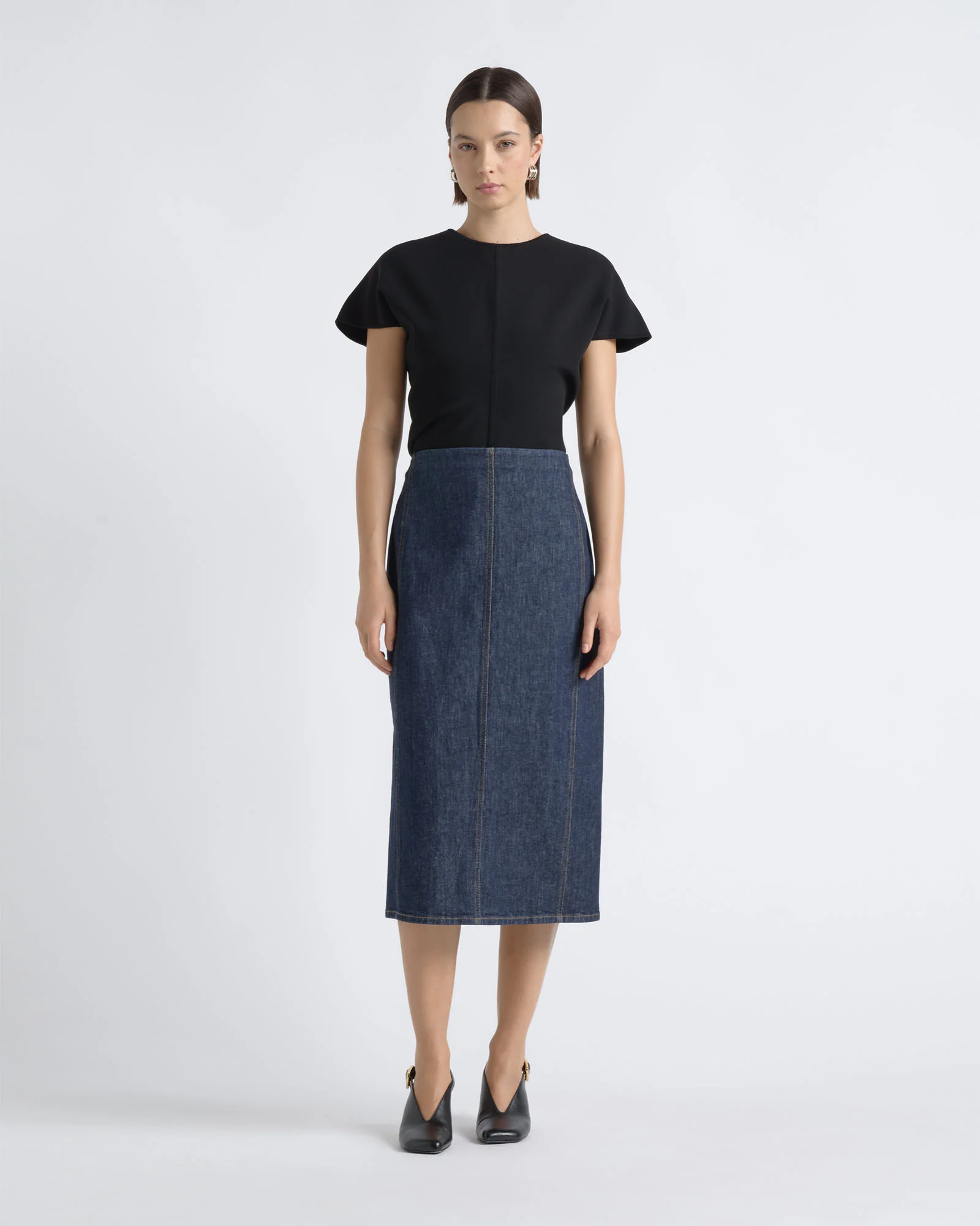 Denim Pencil Skirt