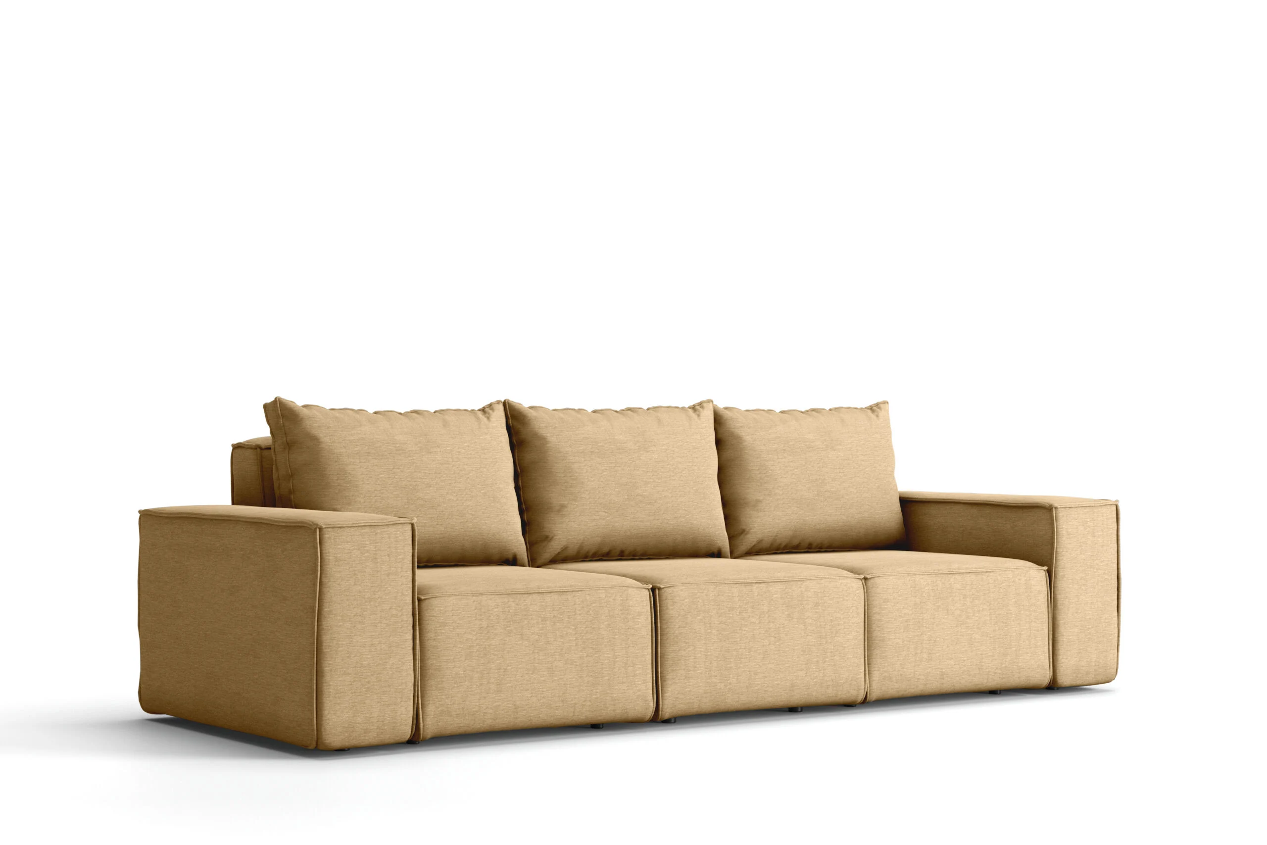 Sofa ogrodowa trzyosobowa SONNE na taras, tkanina Artykuł, Cappuccino