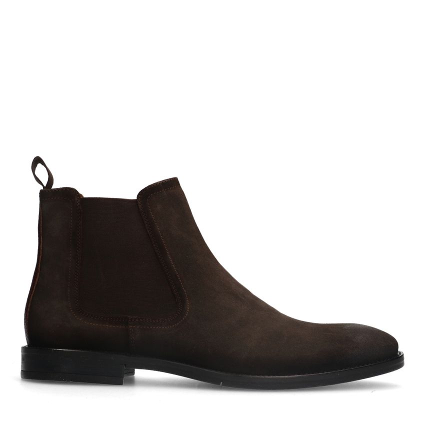 Manfield Bruine suède chelsea boots