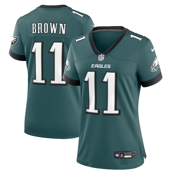 A.J. Brown Philadelphia Eagles Nike Women's Team Game Jersey - Midnight Green/Black