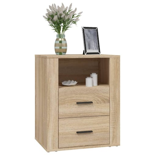 NNEVL Bedside Cabinet Sonoma Oak 50x36x60 cm Engineered Wood