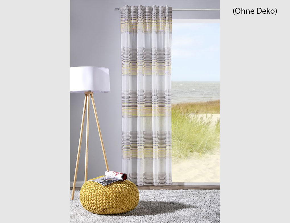 Schlaufenschal Blockstreifen gold/grau