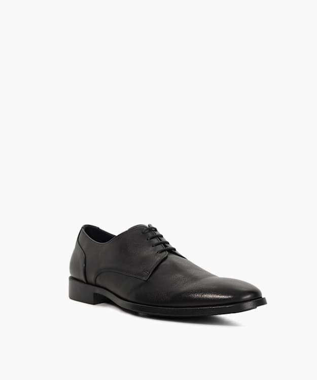 Sole Black - Leather Lace-Up Gibson Shoes