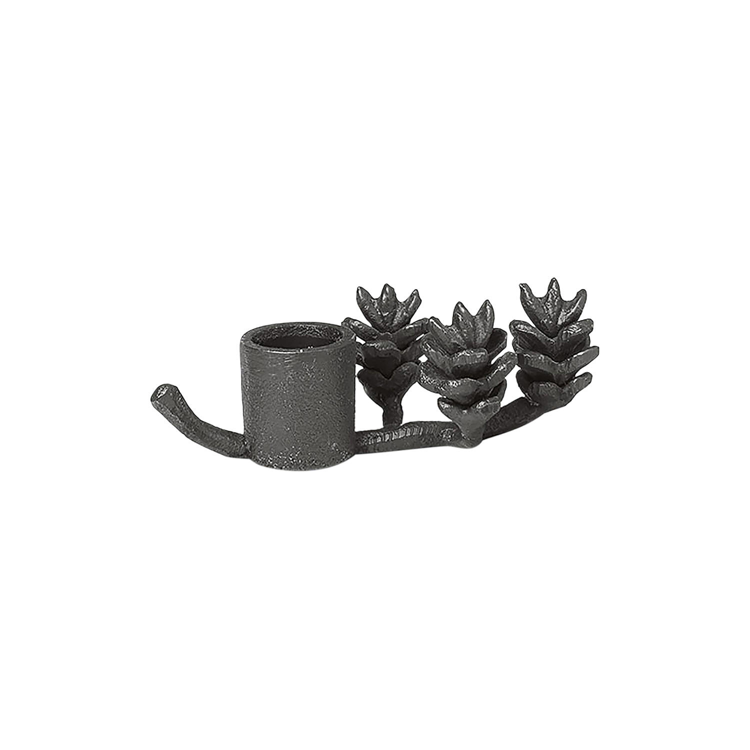 Forest Candle Holder, black brass
