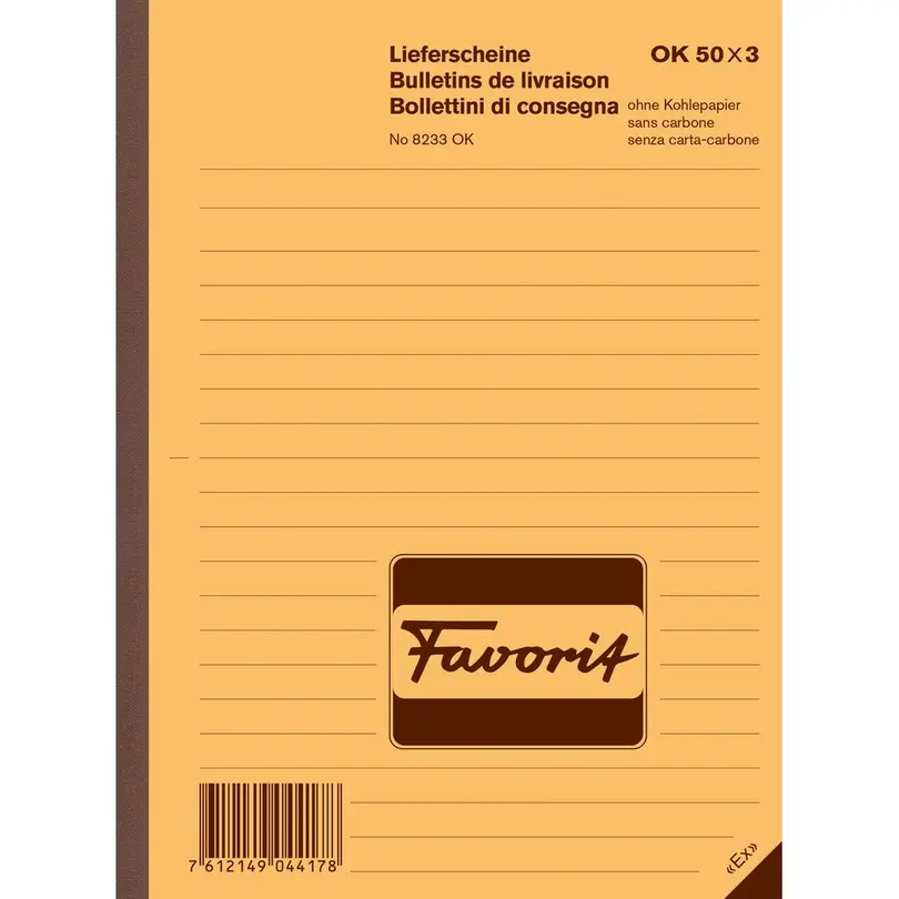 Schreibblock Lieferscheine