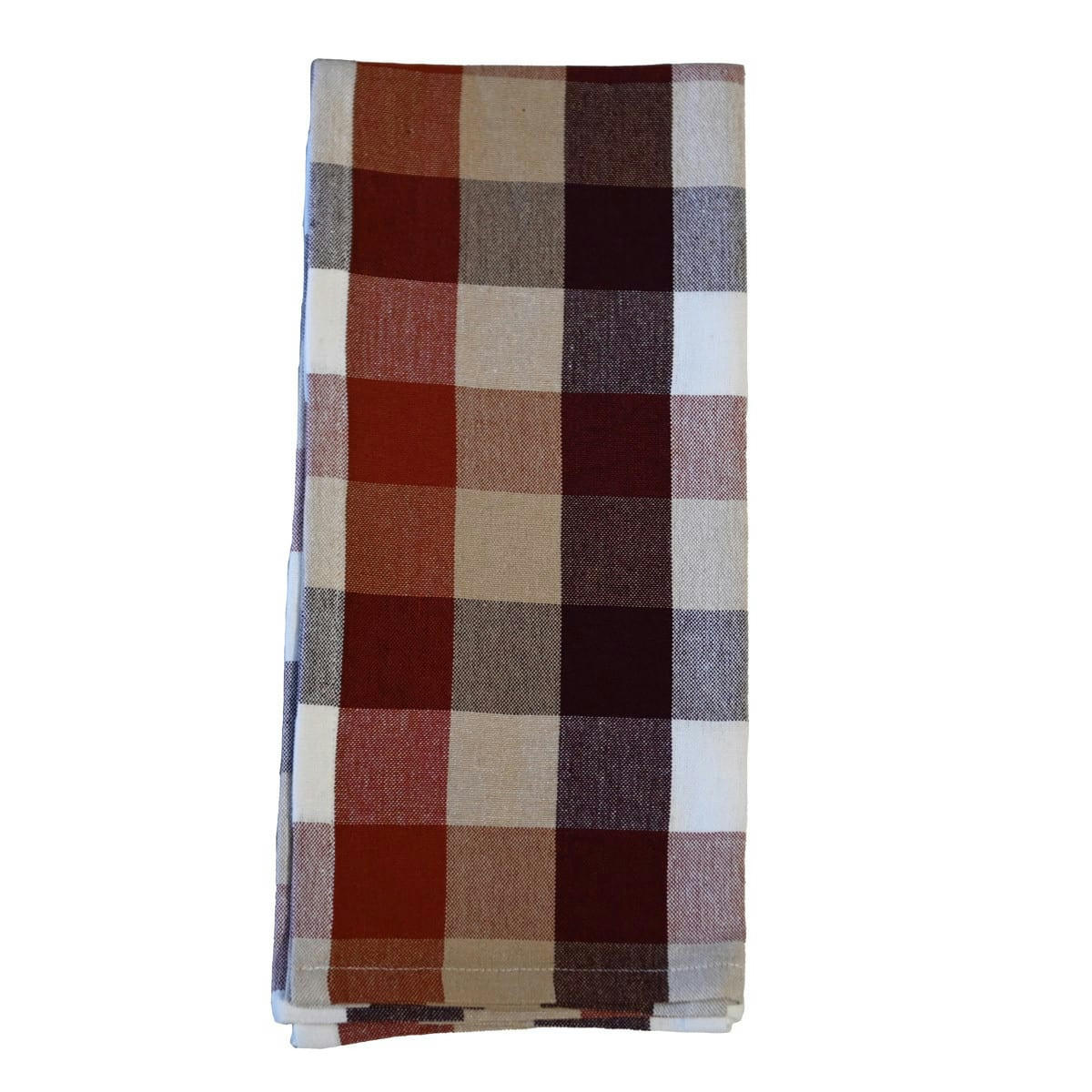 GLASGOW - 3 torchons coton assortis  prune 45x70 cm