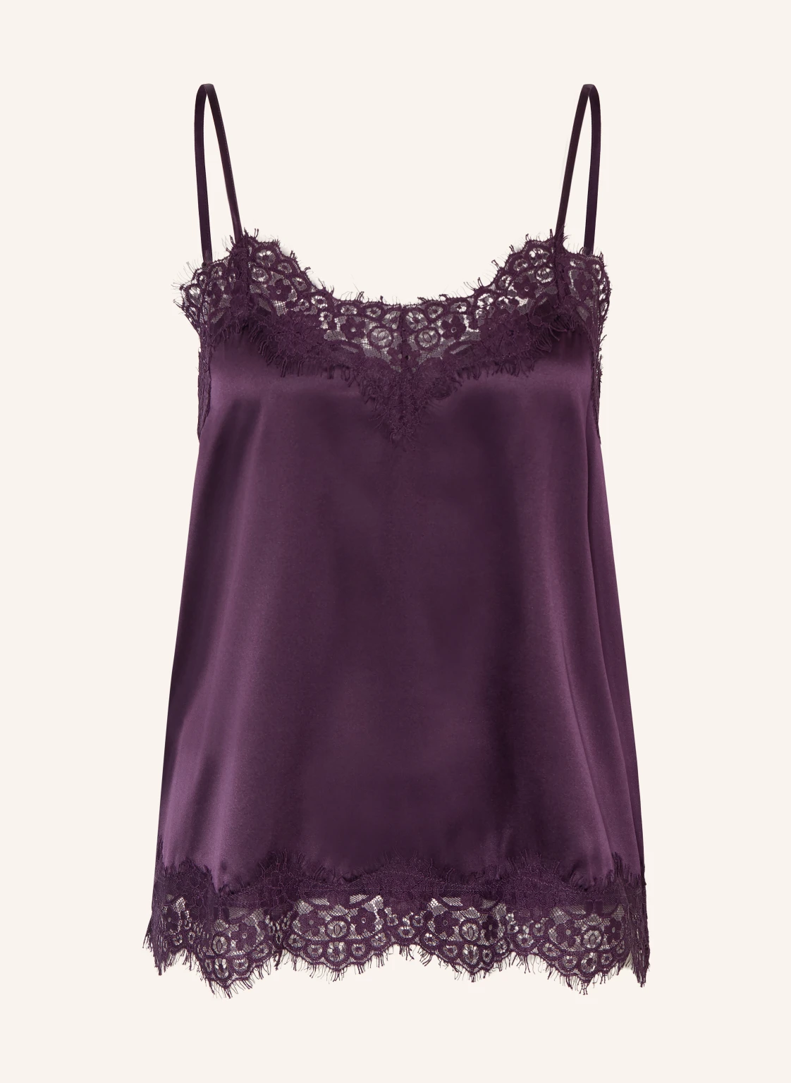 darling harbour Seidentop aus Satin mit Spitze