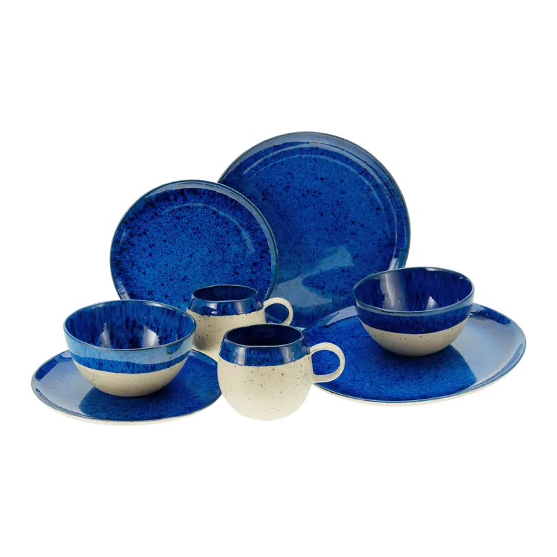 Geschirrset 8-teilig Deep Blue
