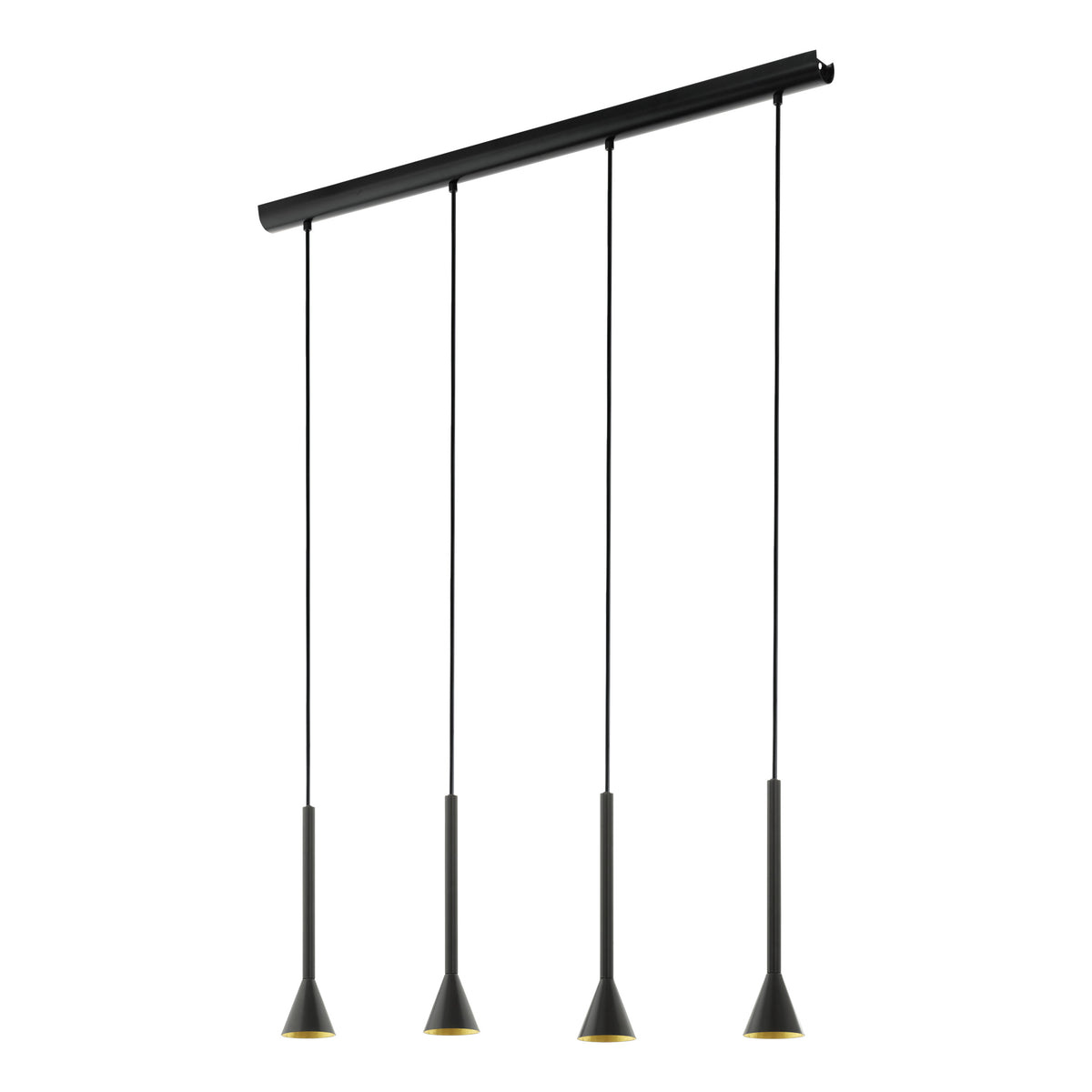 EGLO hanglamp Cortaderas - gu10 - 113 cm - zwart/goud