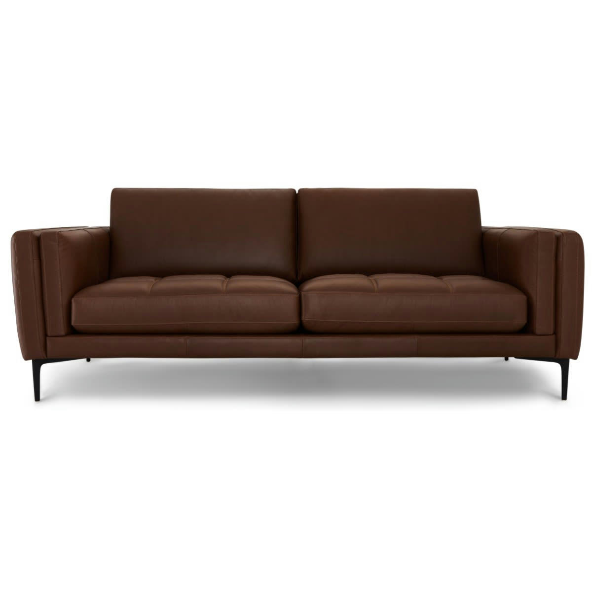 ORLANDO - Canapé 3 places en cuir marron
