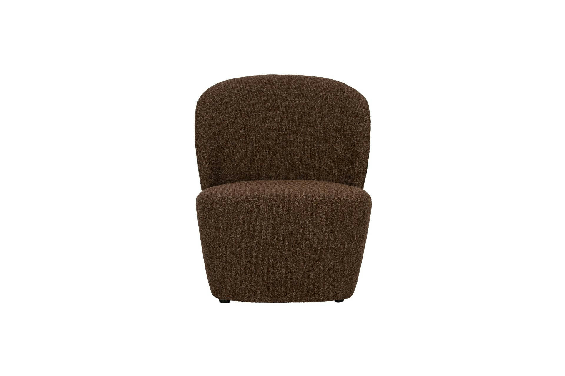 LOFTY - Fauteuil en tissu marron