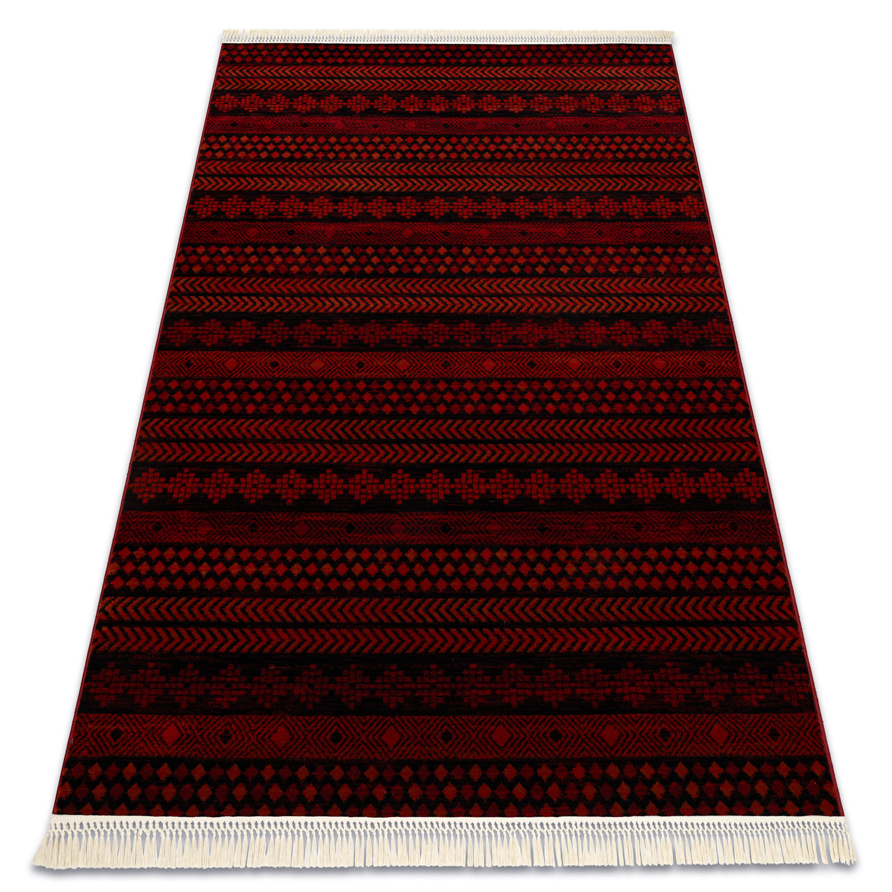 Dywan ORIENT 5132 bordo / czarny Orientalny, z frędzlami100x200 cm