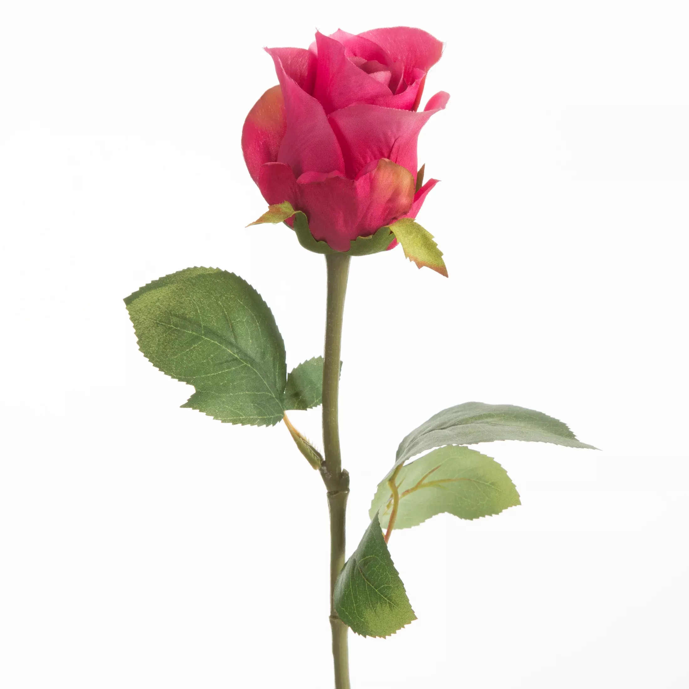 Kwiat sztuczny róża amarantowa 55 cm