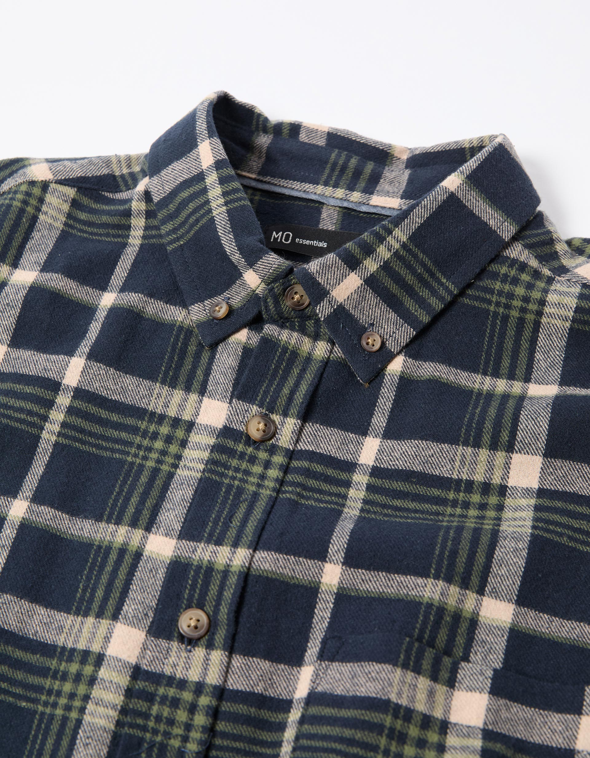 Camisa Flanela de Xadrez, Homem, Azul Escuro