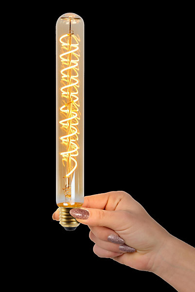 Lucide T32 - Ampoule filament - 3,2 cm - LED Dim. - E27 - 1x4,9W 2200K - Ambre