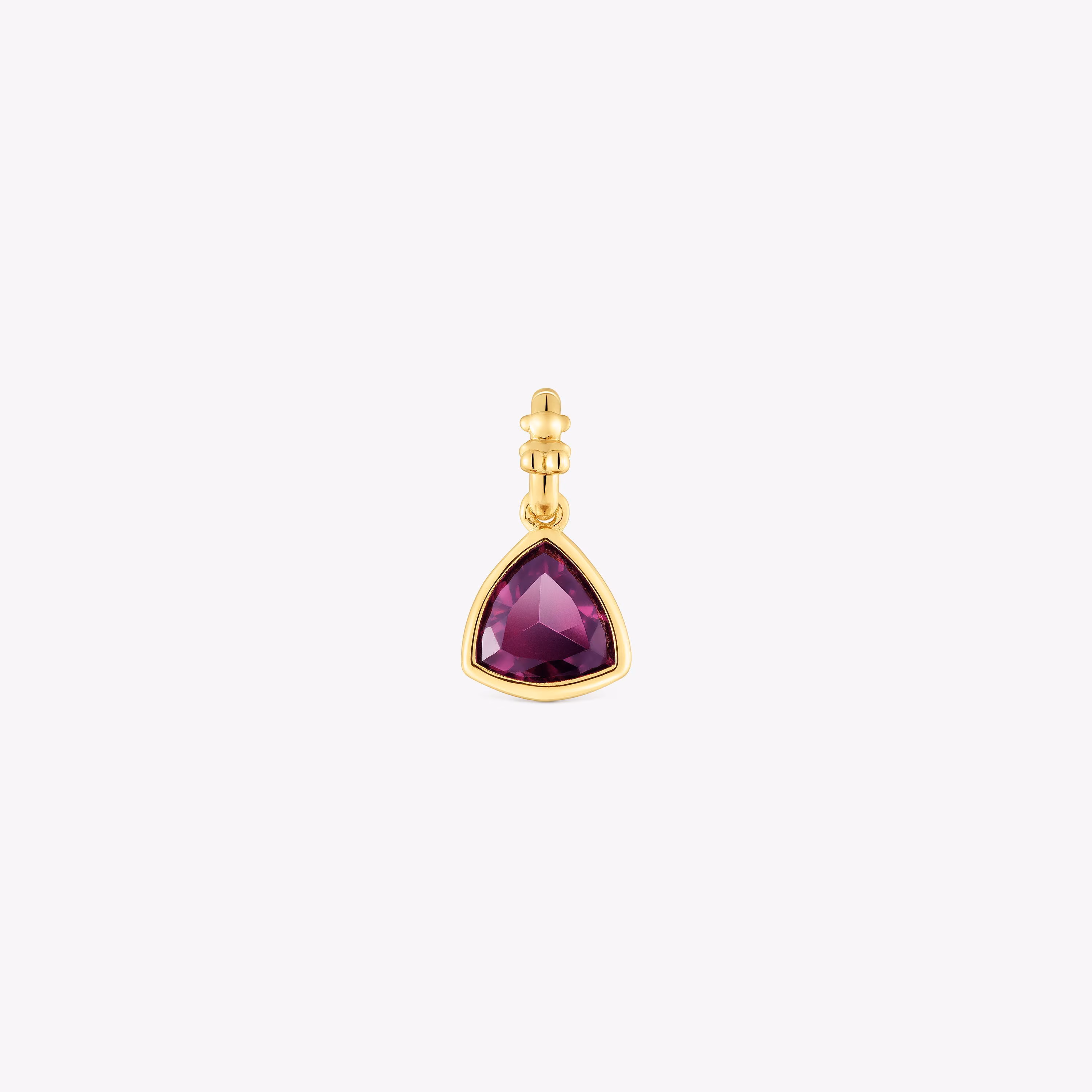 Colgante pequeño con baño de oro 18 kt sobre plata y rodolita Medallions