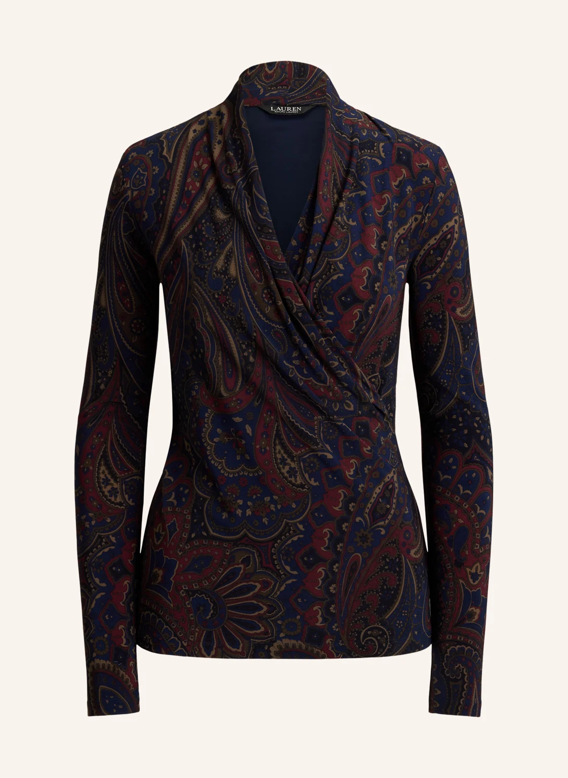 LAUREN RALPH LAUREN Blusenshirt aus Jersey in Wickeloptik