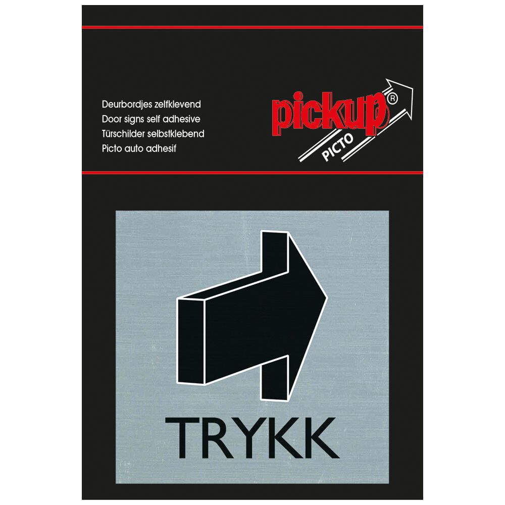 SKILT PICKUP TRYKK ALU PICTO 80X80 MM