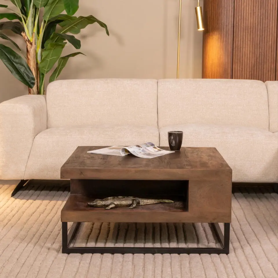 LABEL51 Salontafel Cube Espresso Mangohout