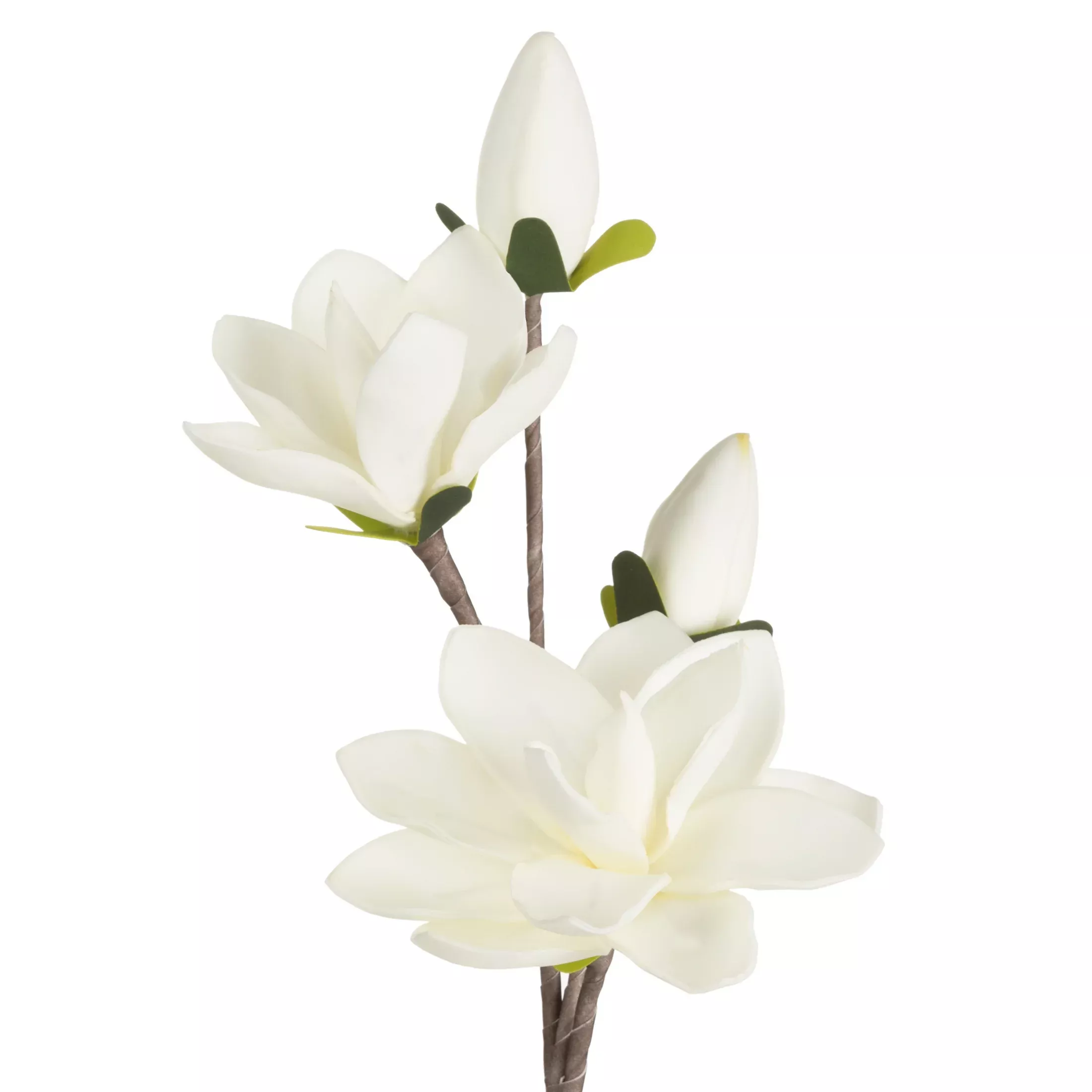 Kwiat sztuczny magnolii kremowy 59 cm