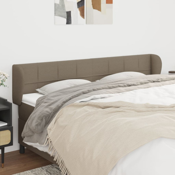 Wezgłowie Taupe 183 x 23 x 78/88 cm Tkanina vidaXL
