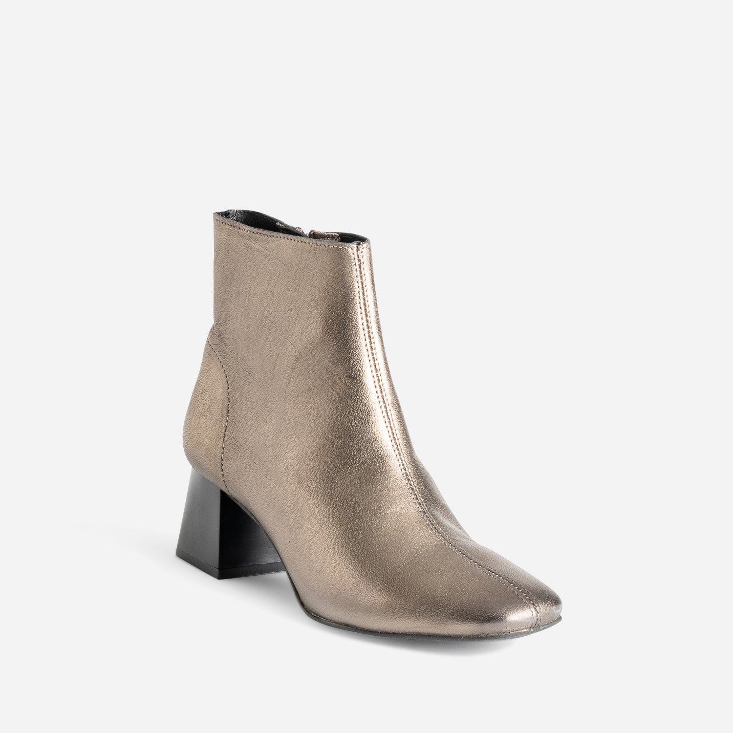 Boots bronze cuir métallisé