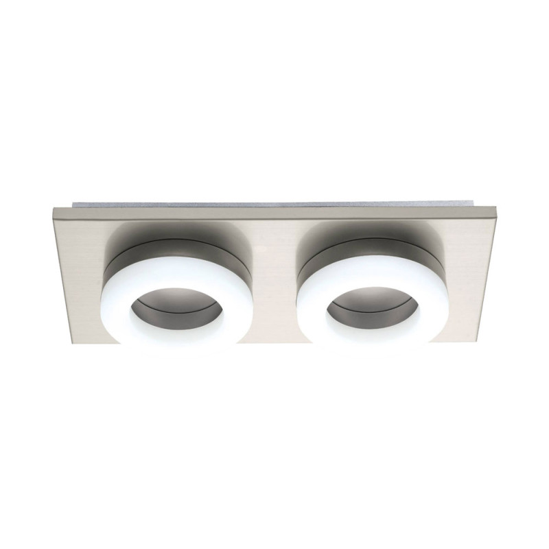 Plafonnier LED Palena nickel mat 2 x 3,8 W EGLO