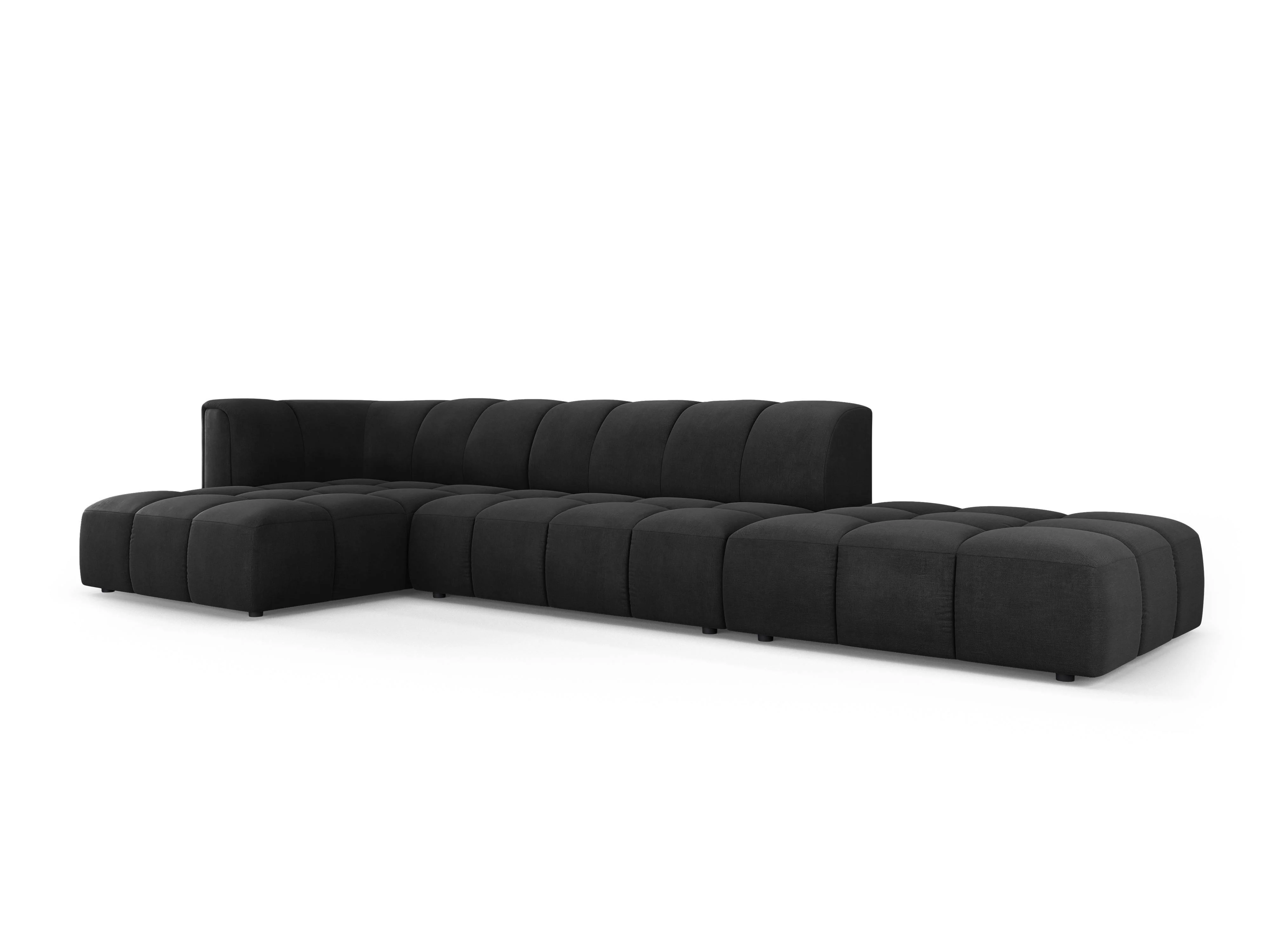 Hoekbank Francesca chenille links 5-zits