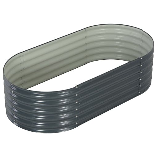 NNEVL Garden Raised Bed 160x80x44 cm Galvanised Steel Grey
