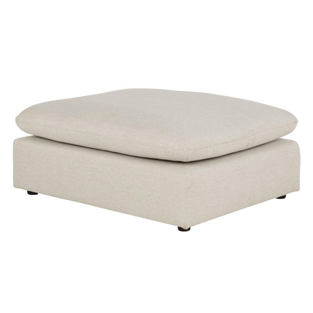 Lazlo - Pouf pour canapé modulable en tissu recyclé beige