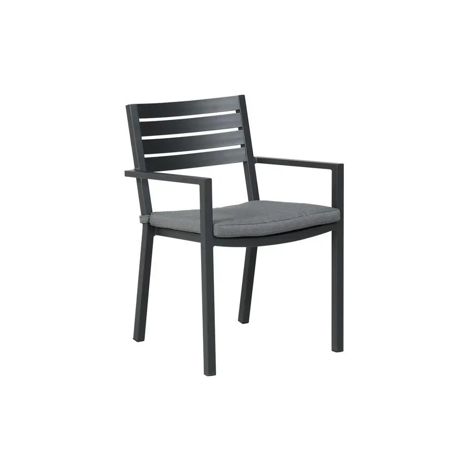 Garden Impressions Amarillo tuinstoel donker grijs - 4 stuks