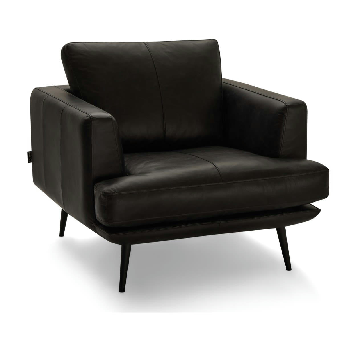 HAVANA - Fauteuil en cuir noir