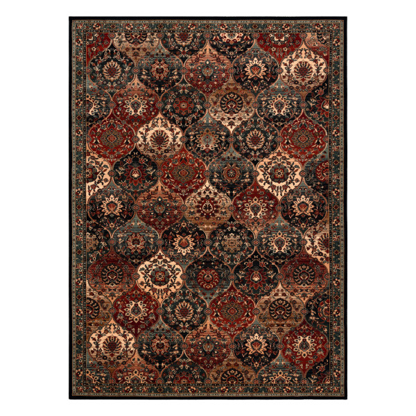 Dywan wełniany KASHQAI 4373 500 orientalny, koniczyna zielony 135x200 cm