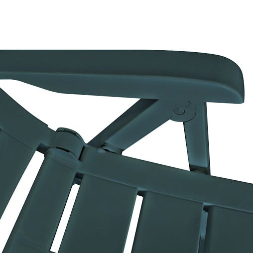 NNEVL Reclining Garden Chairs 4 pcs Plastic Green