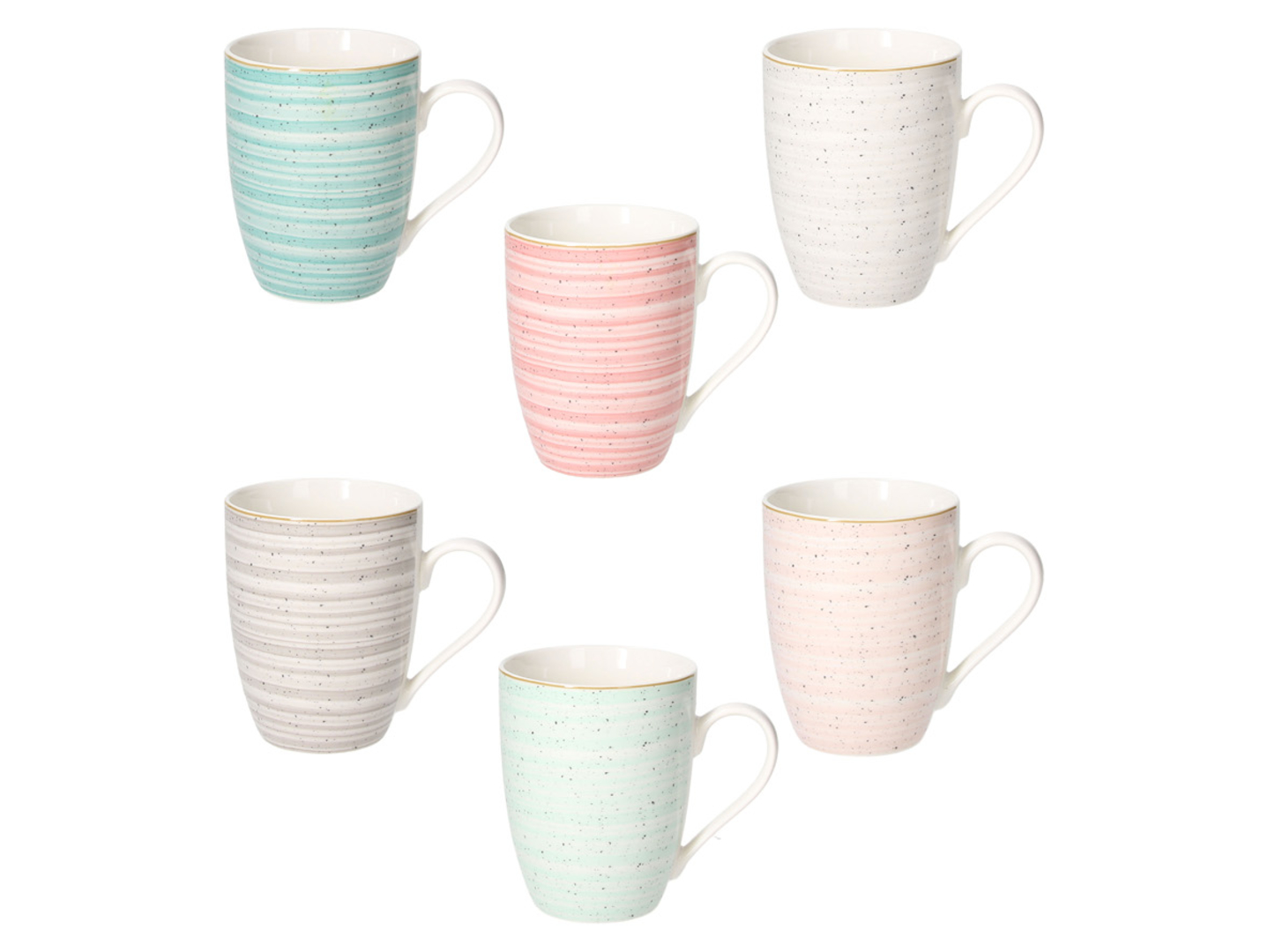 Zestaw kubków Tognana Iris Pepper Bambo porcelana 6 szt. 340 ml